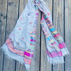 Colorful, Cotton Scarf From India